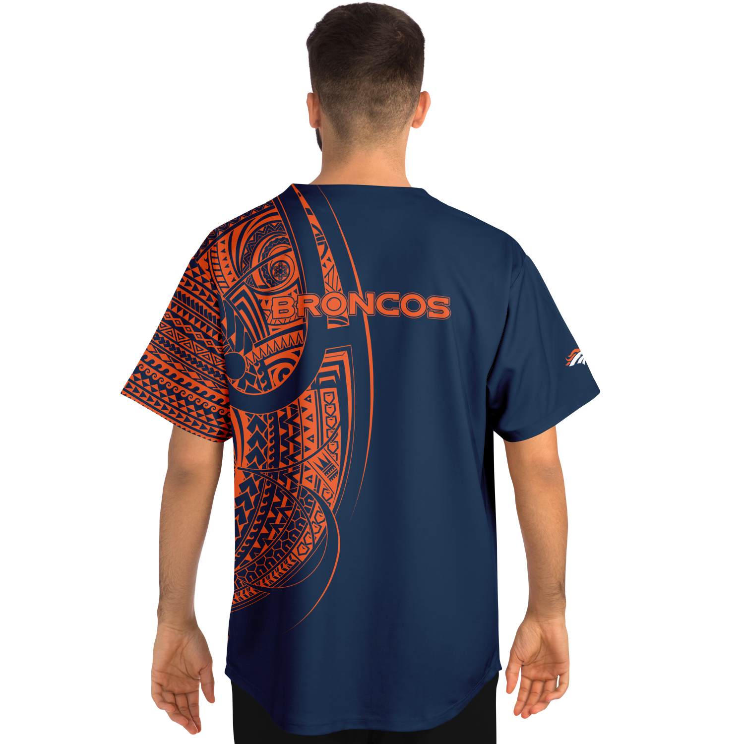 Denver Broncos NFL Jersey – Polynesian Design Blue – Anehana