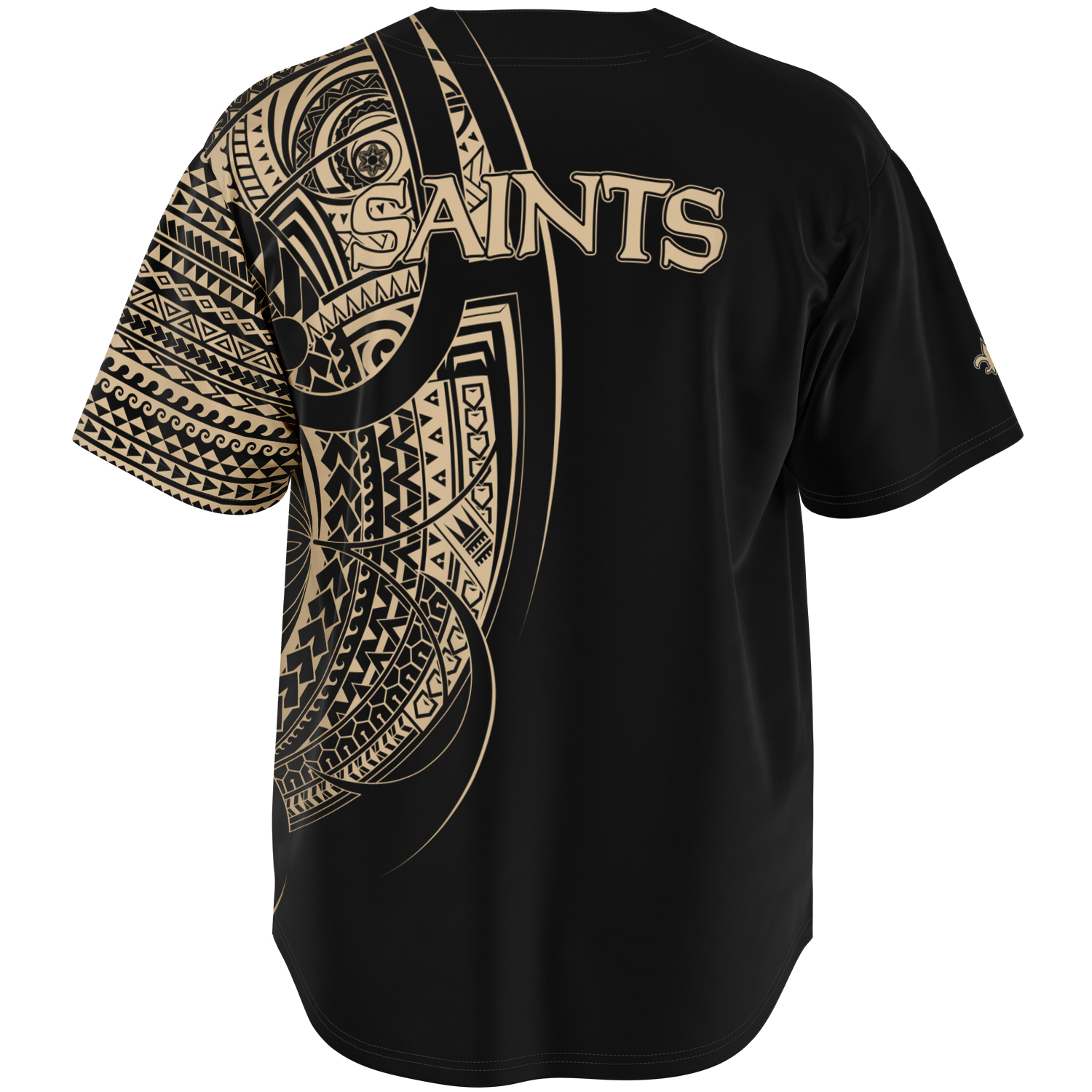 New Orleans Saints NFL Jersey – Polynesian Design Black – Anehana