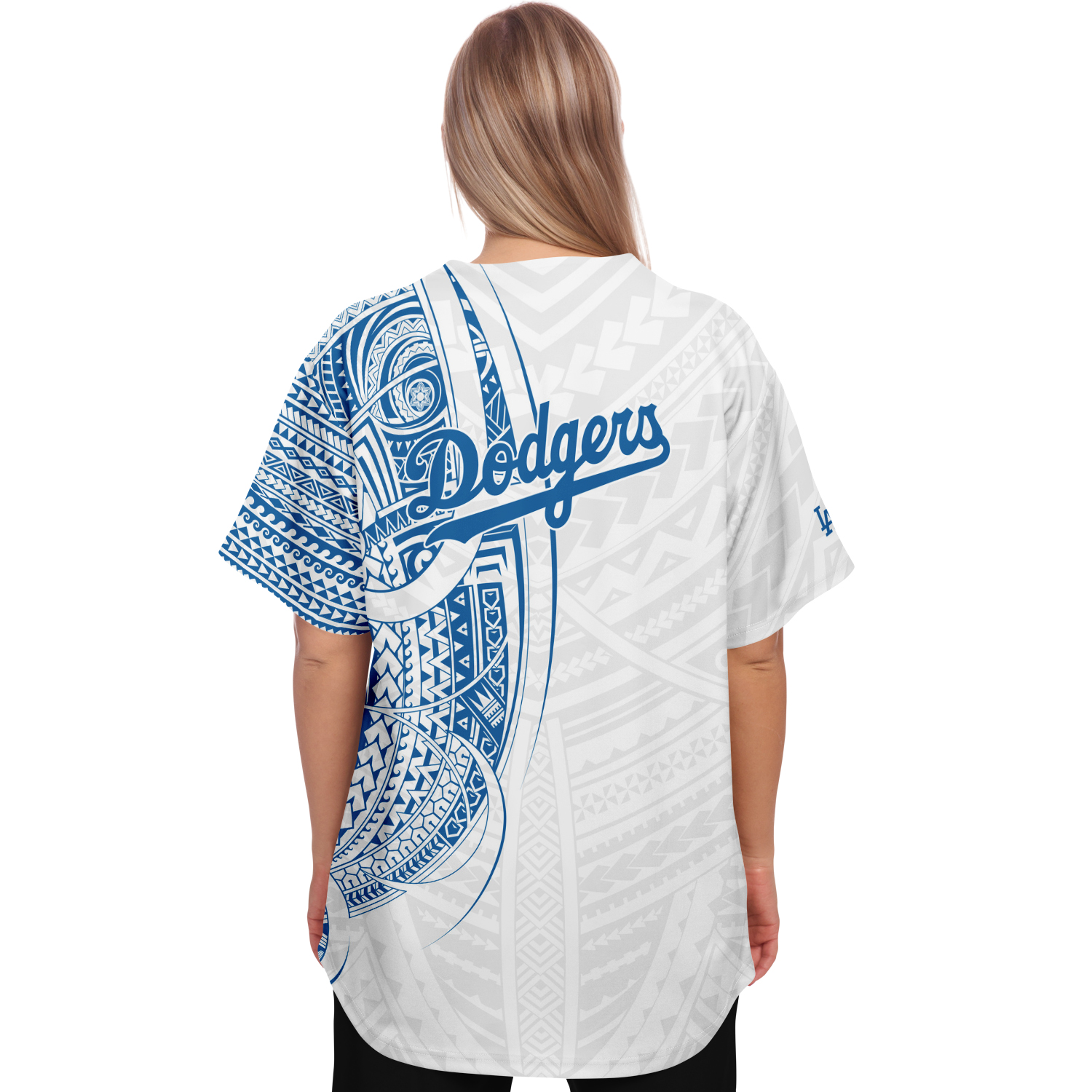 Los Angeles Dodgers Logo Blast Womens Hawaiian Shirt - Tagotee