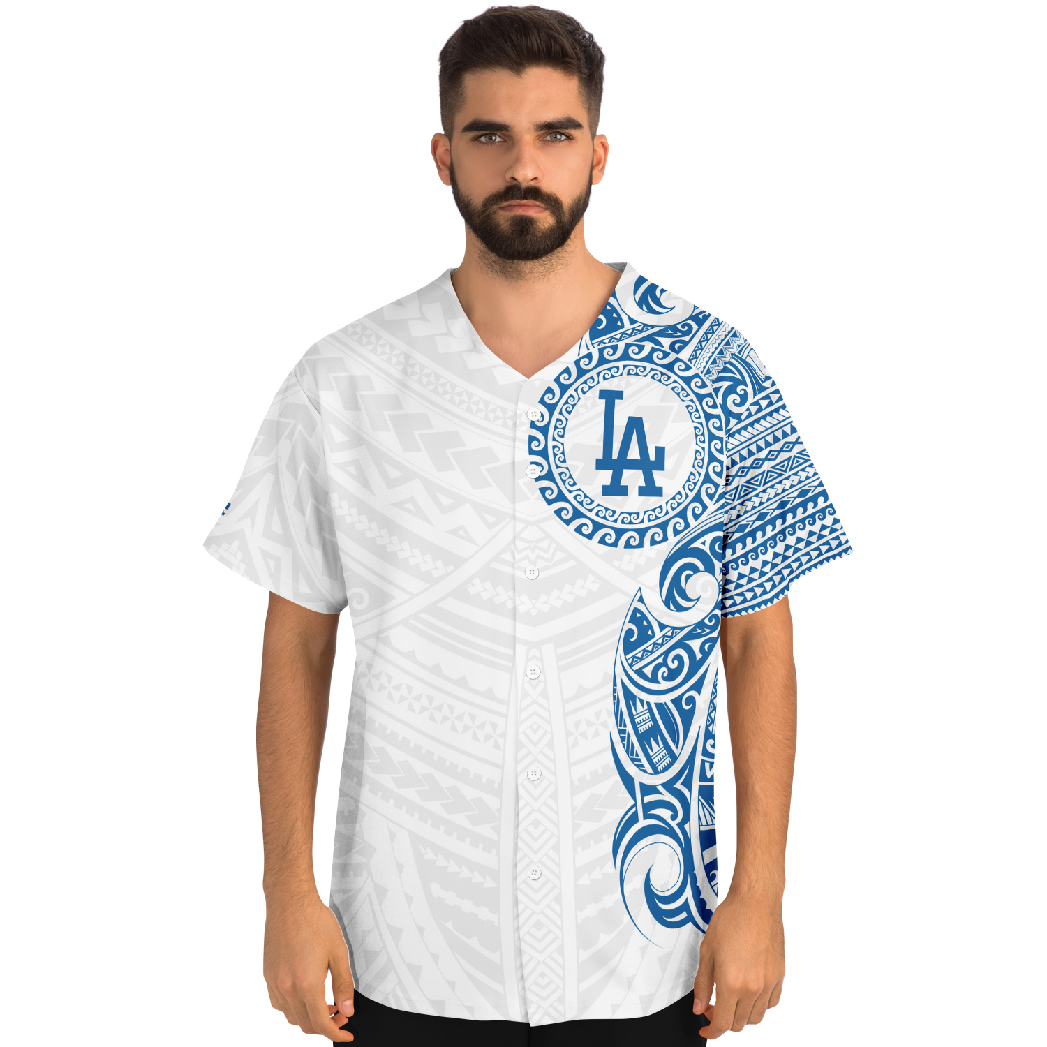 White LA Dodgers Inspired Baseball Jersey: Baseball Fan Gear